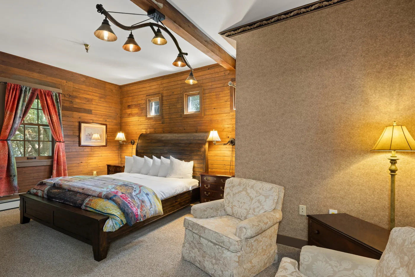 Spacious King Room, Carriage House Ground Floor — king bed and expansive room